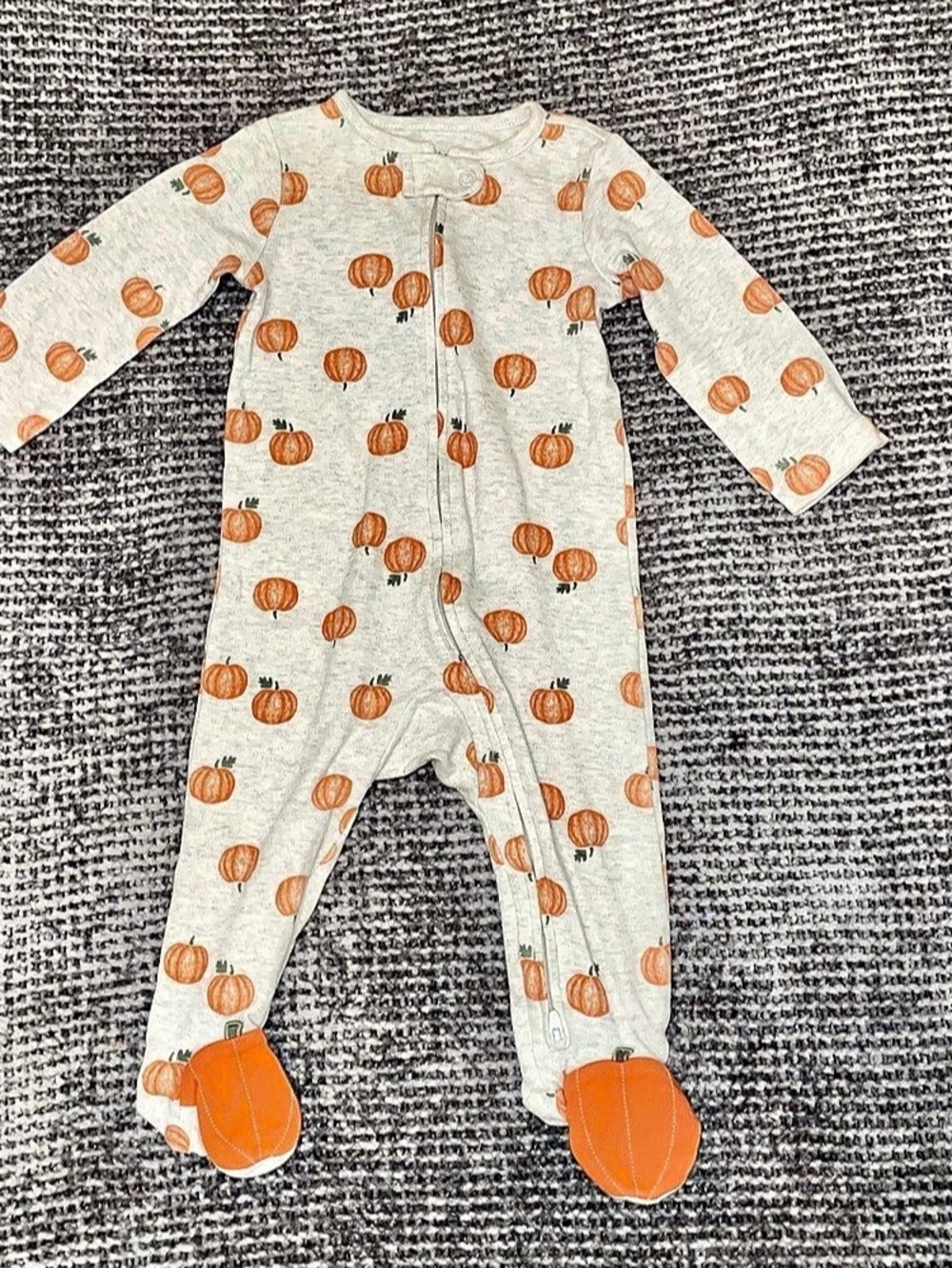 Carter's Fall Pumpkin Footie Baby 9M